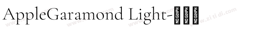 AppleGaramond Light字体转换